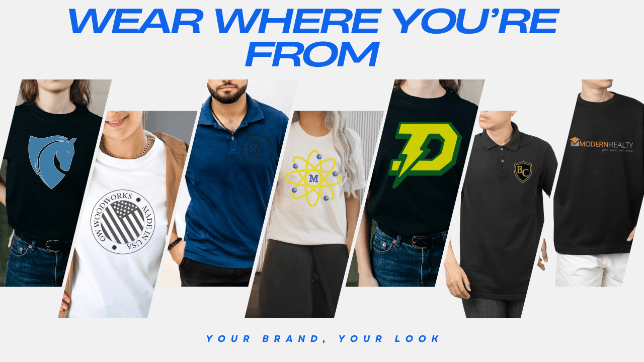 Schools, teams, and organizations wearing custom branded spirit wear